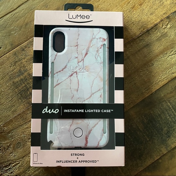 LuMee Duo Selfie Glitter Marble Pink IPhone Case - Picture 2 of 12